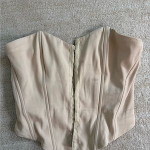 Princess Polly Cream Satin corset